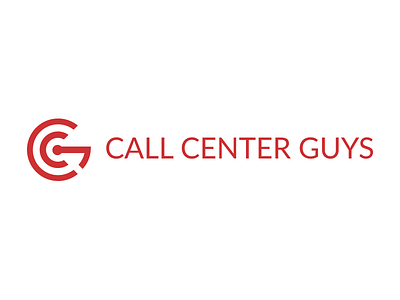 Logo - Call Center Guys letter logo mark red type