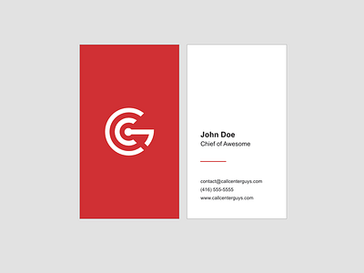 CCG Business Cards branding business card business cards card logo minimal print red type vertical