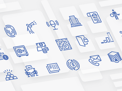 Icons for a financial product branding design finance financial flat illustration logo software ui ux vector