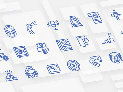 Icons for a financial product