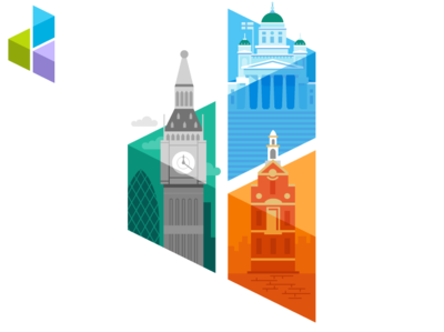 D3 logo - Cities boston branding design helsinki illustration logo vector