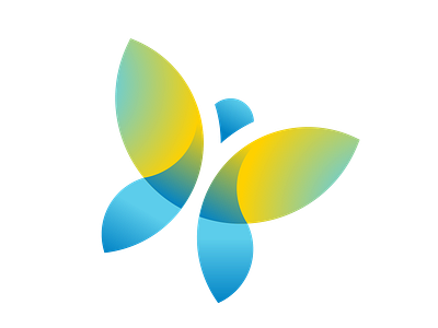 mentor rings logo branding butterfly design flat icon illustration logo microsoft ui ux vector