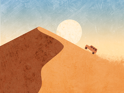 Desert drift collage desert drive driving dubai dune graphic design illustration illustrator sun sunset uae