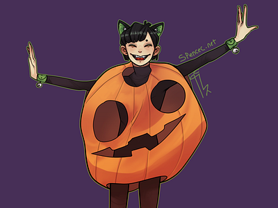 Halloween cartoon cat design digital digital art halloween halloween design illustration pumpkin