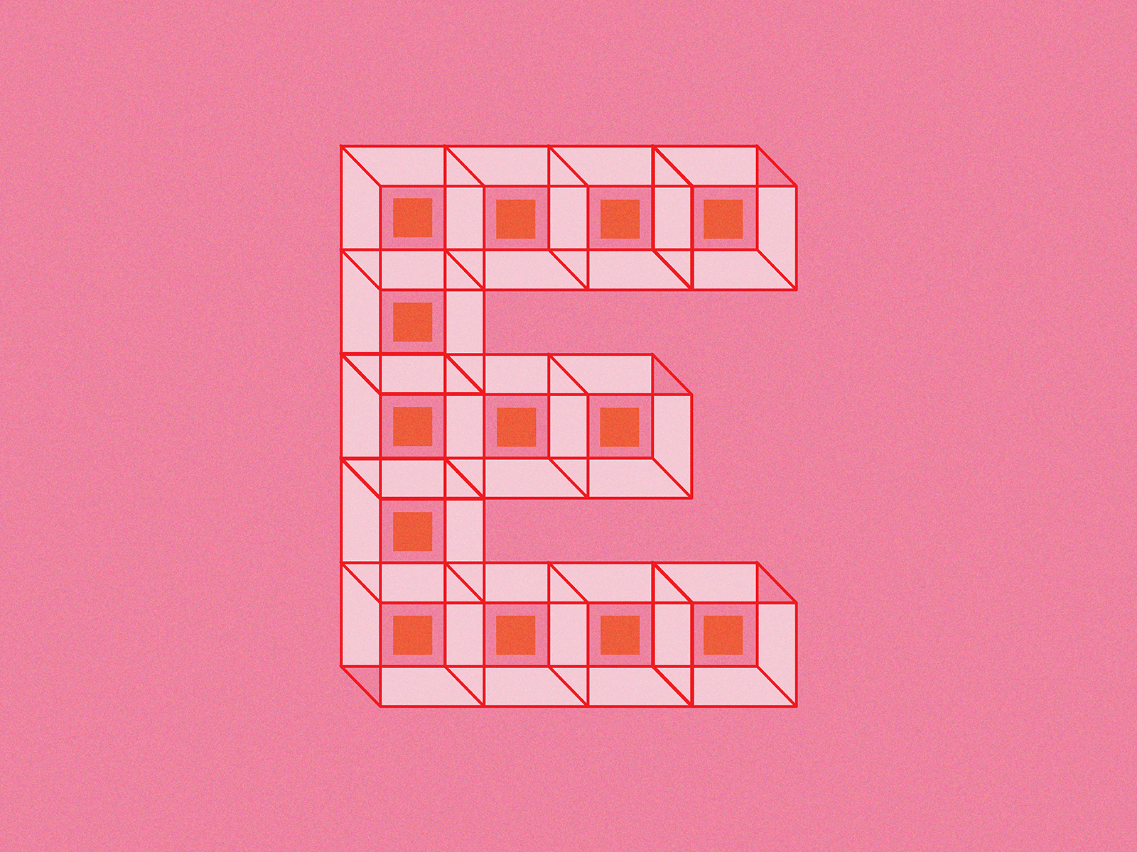 36DaysOfType- #05 36daysoftype alphabet animation design dribbble flat illustration letter letter e logomark logotype minimal art pink pop art typeface designer typefaces typography vector