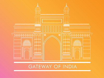 Gateway Of India Illustration