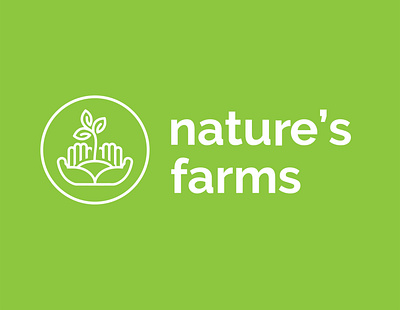 Weekly Warmup #08- nature's farms branding dribbble environment flat grocery grocery store icon illustration logo logomark logotype minimal art nature natures farm plant typography vector vegan weeklychallenge weeklywarmup