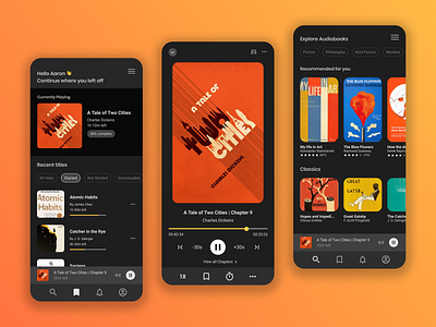 Audiobook Dark UI