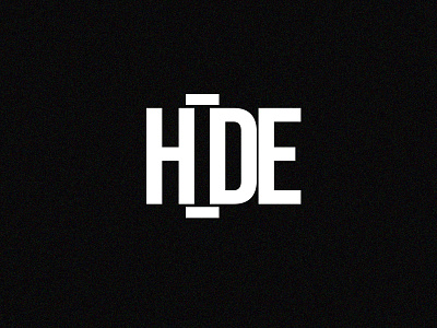 type #01- hide black and white flat hide logomark logotype minimal negative space typography vector