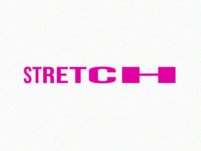 type #02- stretch flat logomark logotype minimal art pink stretch typography vector word art