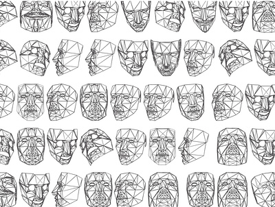 Masked #01 black and white design emotions face mask flat illustration line art mask masked minimal art pattern vector