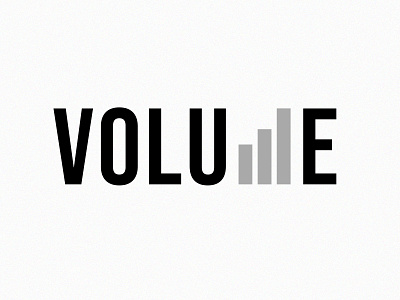 type #05- volume black and white dribbble flat illustration logomark logotype minimal art music speaker typography vector volume