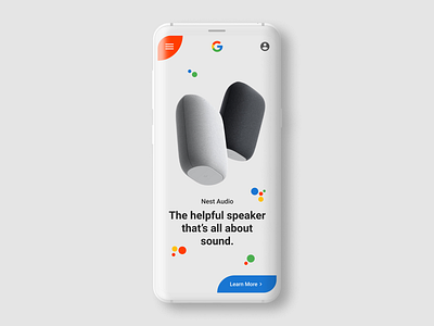 Google Nest Audio - Product Page UI Design Concept app design design product ui ux web design