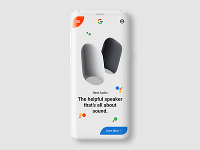 Google Nest Audio - Product Page UI Design Concept