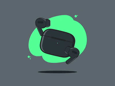 AirPods Pro airpods apple design tip dribbble flat design graphic design graphic designer simple design vector vector art vector design