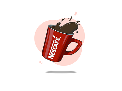 Coffee Mug artwork coffee design dribbble flat graphic design illustration mug nescafe simple design vector vector art vector design