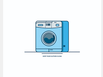 Laundry art design dribbble flat flat design graphic design graphic designer laundry logo logo design simple design vector vector art washing machine