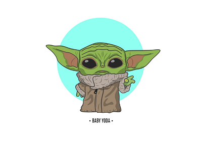 Baby Yoda baby yoda design dribbble gfx graphic design illustration logo the mandalorian vector