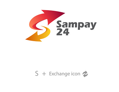 Exchange Logo Sampay branding graphic design illustration logo minimal vector