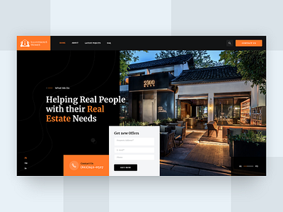 Real Estate Company Custom Web Design black design hero modern design orange real estate real estate website rezfelix slider theme design theme for wordpress themeforest ui ux web web design webdesign website website design wordpress