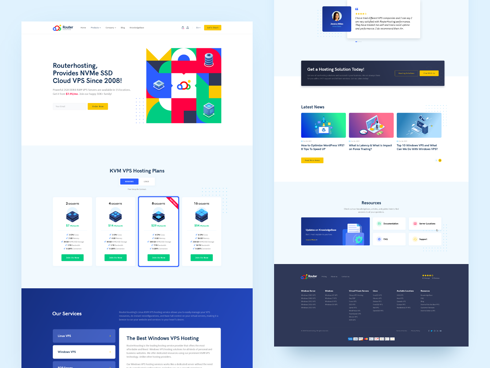 Hosting Website Design by Rez Felix on Dribbble