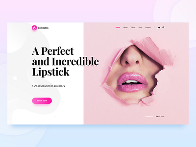 Cosmetic Slide agency branding cosmetic cosmetic slide design drawing illustration rezfelix slide slider typography ui ux web webdesign website wordpress