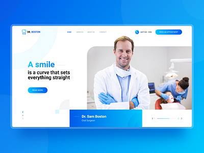 Dental Surgeon Website Mockup UX/UI Design