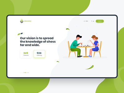 Samvedna NGO Chess Sports Web Design Mockup