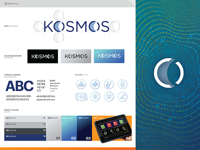 EchoNous: Kosmos Brand Identity branding design iconography layout exploration logo typography vector