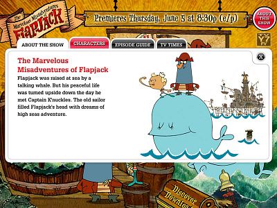 CARTOON NETWORK | FLAPJACK design illustration interactive design typography