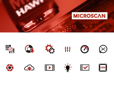 MICROSCAN | Iconography branding icon set iconography print ui web