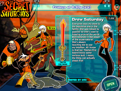 Cartoon Network | The Secret Saturdays art design branding illusration interactive media