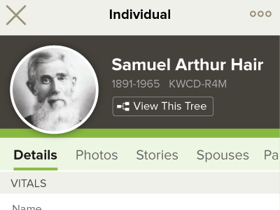 Mobile app for Family Tree