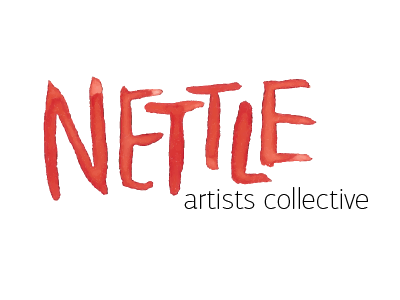 Artists Collective Logo II hand lettering handdrawn lettering logo reject watercolor