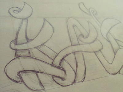 Hand-lettering sketch