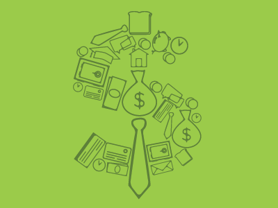 All Inclusive Illustration for Investment Company Site green icon design investment money
