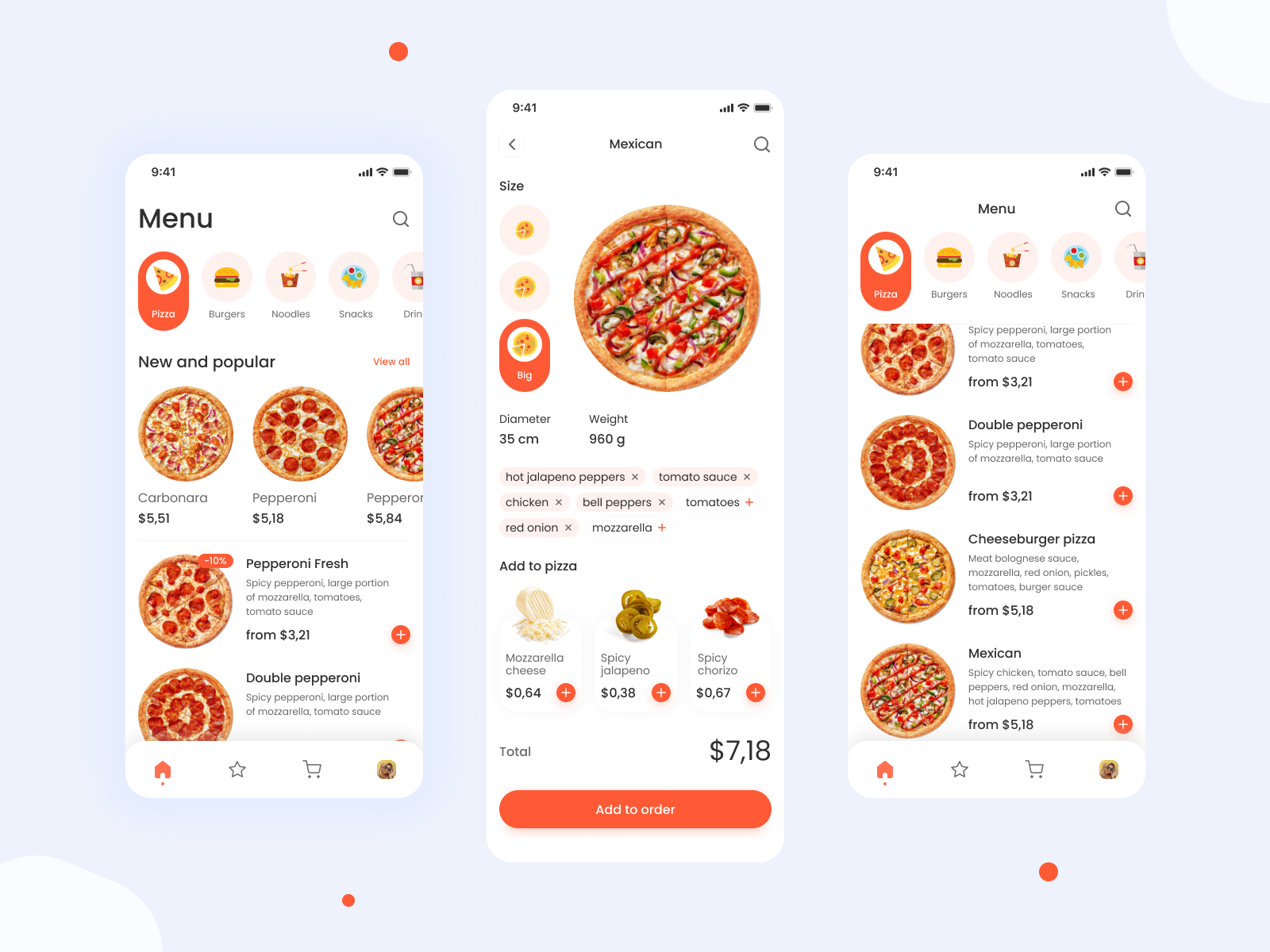 Food App by Demyd Popenko on Dribbble