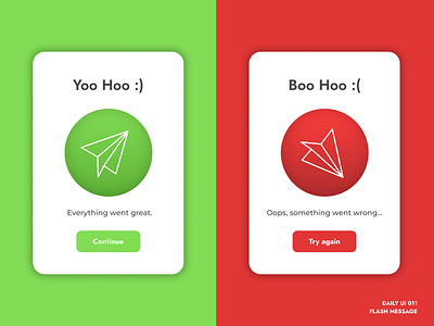Daily UI 011 : Flash Message design ui