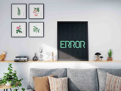 Error | Poster Design aamir rizvi black error graphic design green poster print studio3 typography
