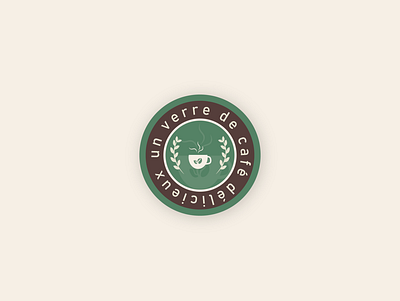 un vere de cafe delicieux cafe coffee design logo