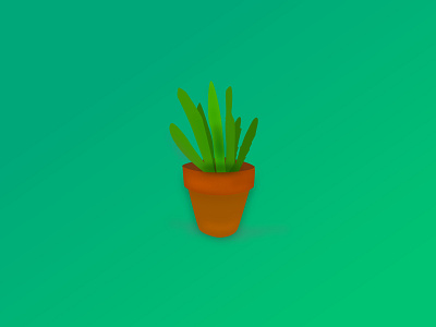 small cactus pot design illustration