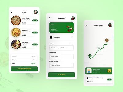 Food App application design ui ux web website