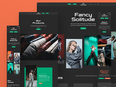 Contour -  Fashion Website - UI Design