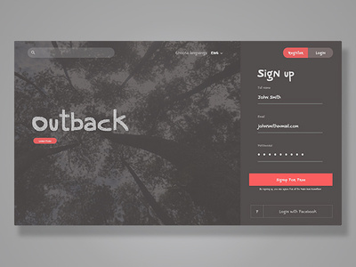 Outback branding design ui ux web website