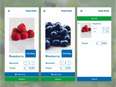 Freshfruit android app applicaiton branding design ios mobile app ui ux