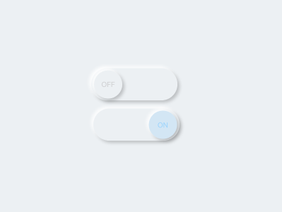 Daily UI #015 daily dailyui neumorphism onoffswitch