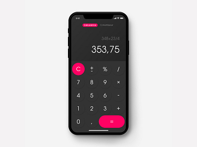 Daily Ui #004 : Calculator adobexd app calculator dailychallenge dailyui dailyui 004 design interface minimal ui uidesign uiuxdesign uxdesign