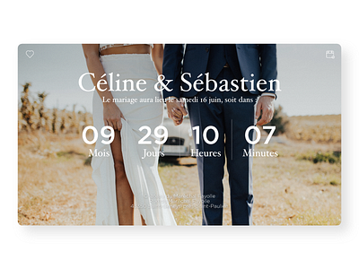 Daily Ui #014 : Countdown Timer adobe adobe xd adobexd countdown daily ui dailychallenge dailyui design ui ui ux uidesign uxdesign web webdesign wedding