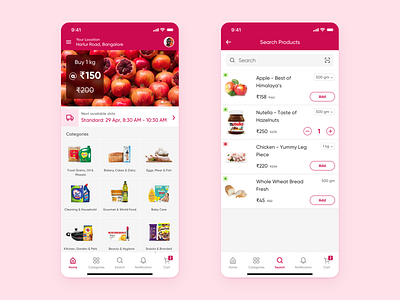 Grocery App - Light Theme