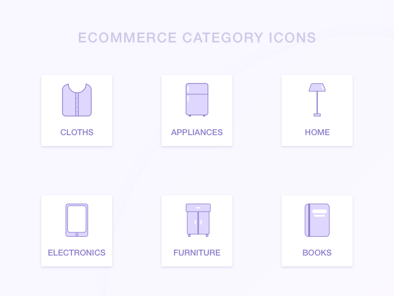Daily UI challenge #05 - Ecomm Category Icons by Kumar Gaurav ☯ on Dribbble